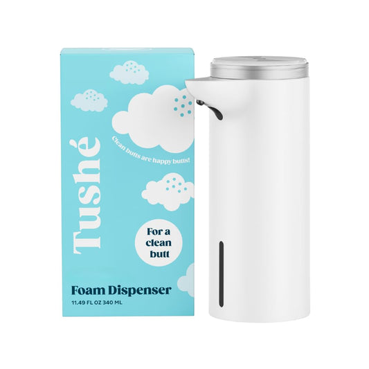 Toilet Paper Foam Dispenser. Eco-Friendly Flushable Instant Wet Wipe Alternative. Touchless, Rechargeable, Waterproof. Plumbing & Septic Safe. 340Ml (11.49 Oz)